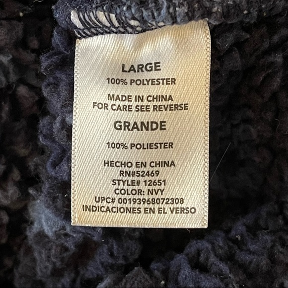 Alpine Sherpa Blue Aztec Print Fleece Size L - Picture 8 of 8